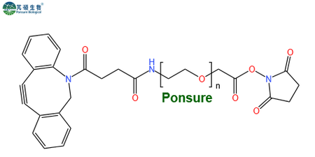 DBCO-PEG-NHS,二苯基环辛炔PEG活性酯